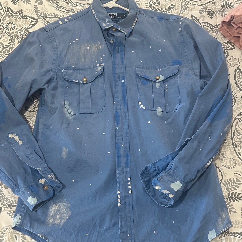 Polo Ralph Lauren Blue Artistic Men's Shirt